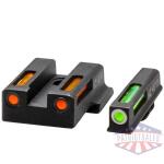 hiviz litewave h3 sight orange/green litepipe/white front ring fits s&w m&p ez380