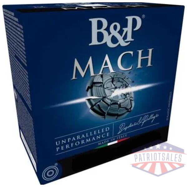 b&p mach professional handicap shotshells 12ga 2-3/4" 1oz 1250 fps #8 25/ct