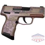 sig sauer "gun & roses" p365 optic ready handgun 9mm luger 10rd magazines(2) 3.1" barrel x-ray 3 sights manual safety