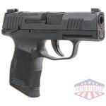 sig sauer p365 handgun 9mm luger 10rd magazine (2) 3.1" barrel black night sights manual safety compact sig-loc footprint- ca compliant