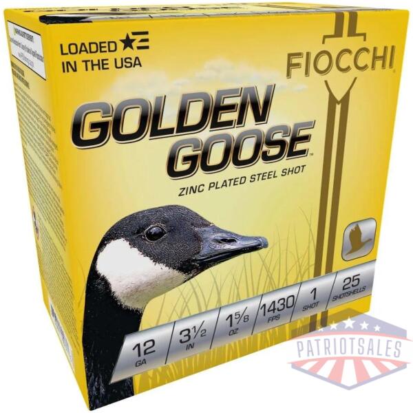 fiocchi golden goose shotshells 12ga 3 1/2" 1-5/8oz  1430fps #1 25/ct