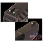 truglo tritium night sights (high) fits glock 20 21 25 28 29 30 31 32 37 40 and 41 - front green/rear green