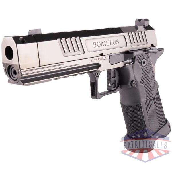 af1911 romulus rmsc comp handgun 9mm luger 17 & 20rd magazines 4.25" threaded comp barrel polished dlc finish