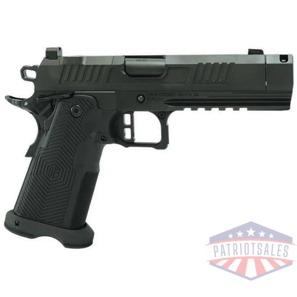 alpha foxtrot af1911-romulus handgun 9mm luger 17rd (1) and 20rd (1) magazines 4.25" compensated threaded barrel black rmsc cut