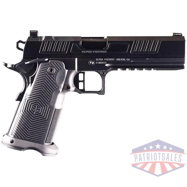 alpha foxtrot af1911 romulus handgun 9mm luger 20rd magazine 5" barrel black rms-c cut
