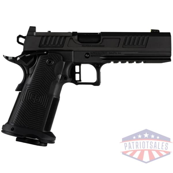 alpha foxtrot af1911 romulus handgun 9mm luger 17rd (1) & 20rd (1) magazines 5" barrel black or