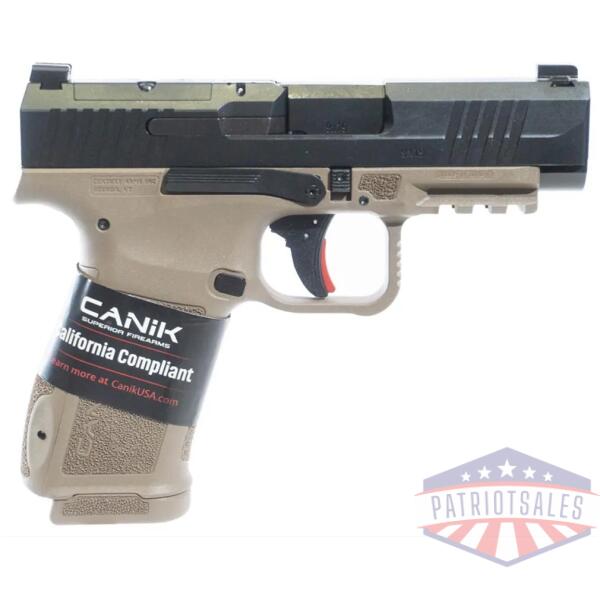 canik mete mc9 ls handgun 9mm luger 10rd magazine 3.6" barrel black/fde ca compliant