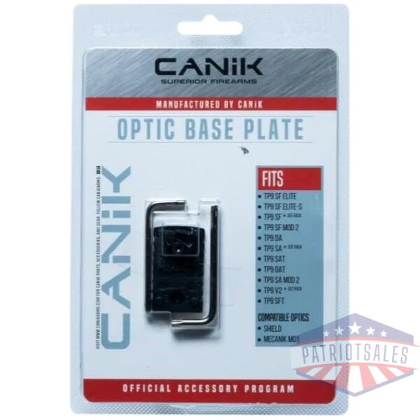 canik optic base plate (a) for non optic ready pistols black