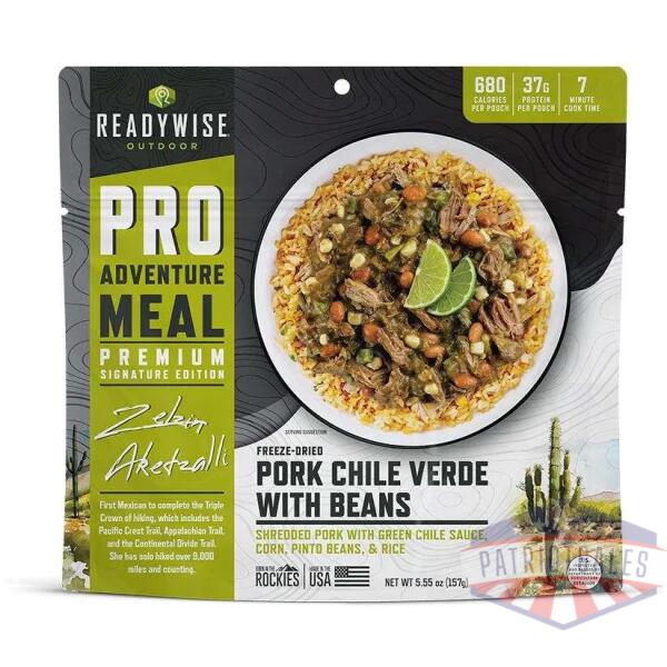 readywise pro meal pork chili verde single pack