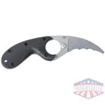 crkt bear claw fixed blade knife 2-2/5" veff serrated hawksbill blade black