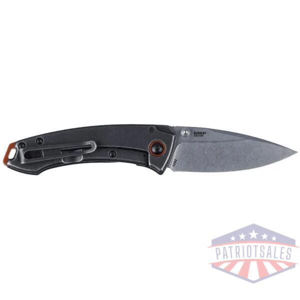 crkt tuna compact folding knife 2-3/4" drop point blade black