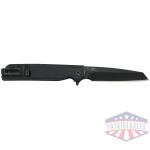 crkt lck + tanto blackout folding knife assisted opening 3 1/4" blade black