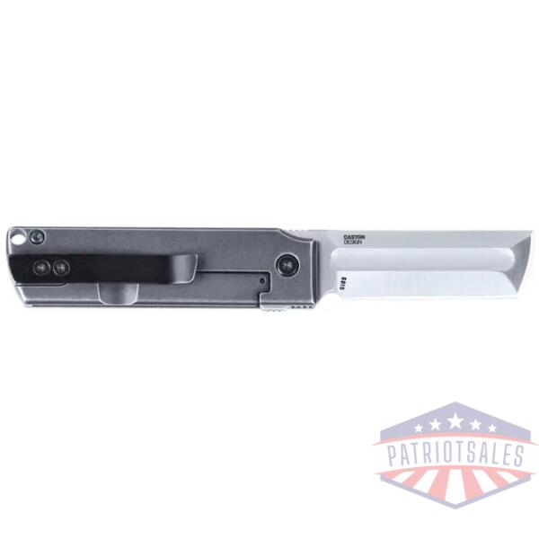 crkt minimalx folding knife 2-1/5" cleaver blade grey