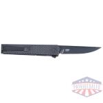 crkt ceo microflipper folding knife 2-3/10" drop point blade black