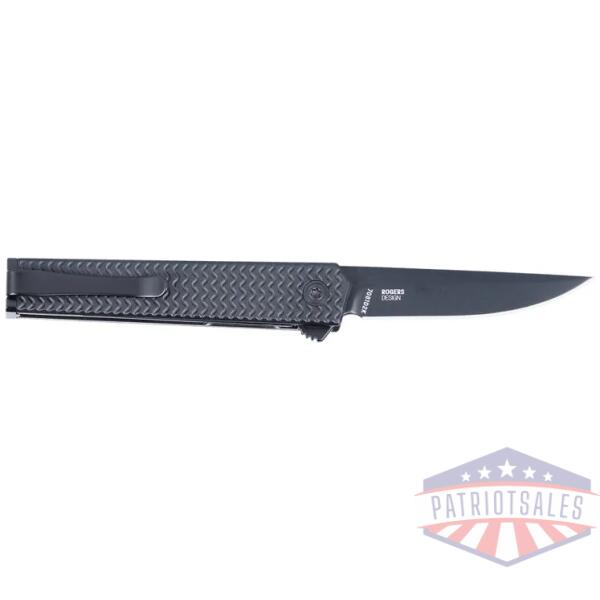 crkt ceo microflipper folding knife 2-3/10" drop point blade black