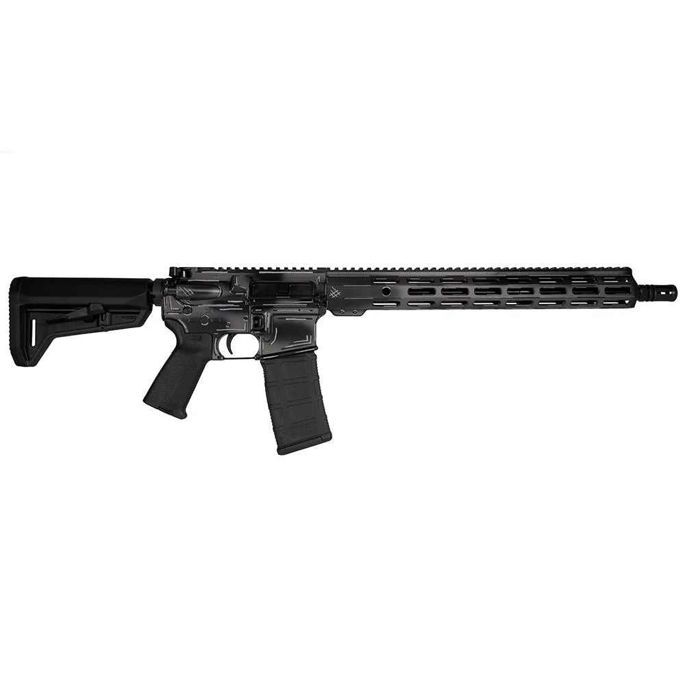 Shark Coast Tactical &Amp;Quot;Anime-Black&Amp;Quot; Rifle 5.56Mm 10Rd Magazine 16&Amp;Quot; Barrel 15&Amp;Quot; Mlok Handguard California Compliant Shark coast tactical "anime-black" rifle 5. 56mm 10rd magazine 16" barrel 15" mlok handguard california compliant