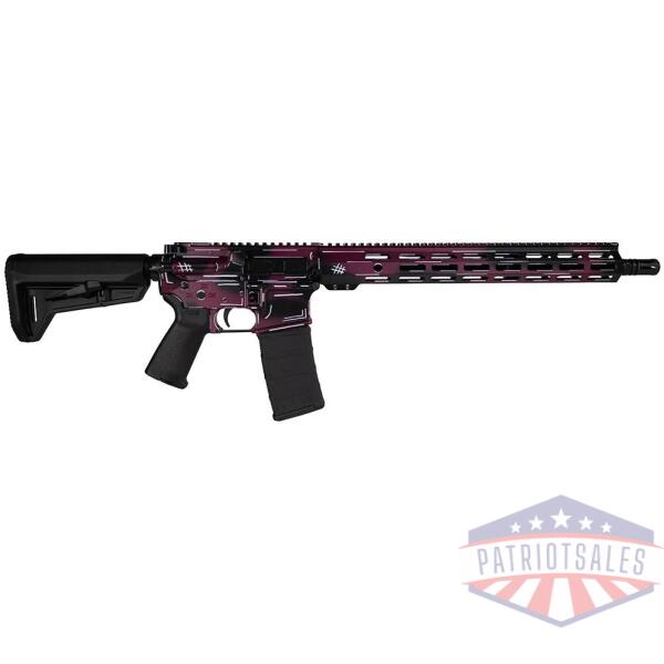 shark coast tactical "anime- black cherry" rifle 5.56mm 10rd magazine 16" barrel 15" mlok handguard california compliant