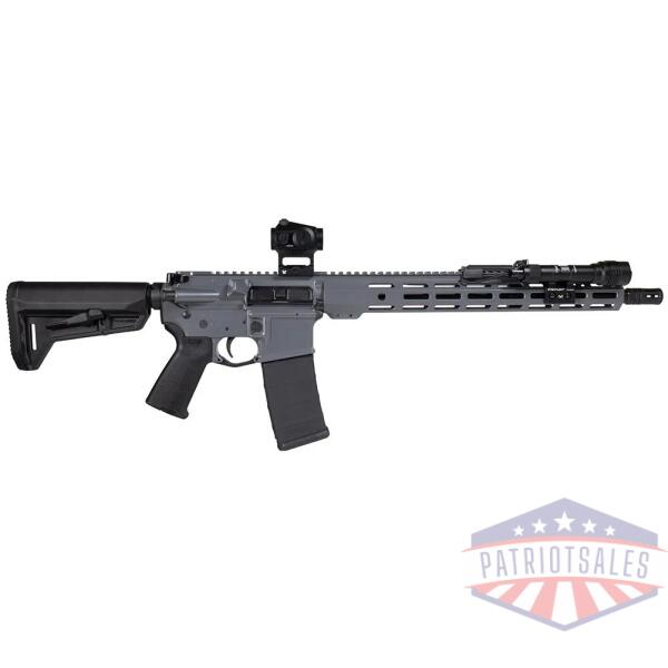 shark coast tactical "grey knight" ar-15 rifle 5.56mm 30rd magazine 16" barrel 15" handguard vortex crossfire & streamlight protac carrybag