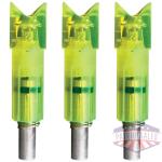 lumenok lighted nock xbow grn - crescent easton carbon 3pk